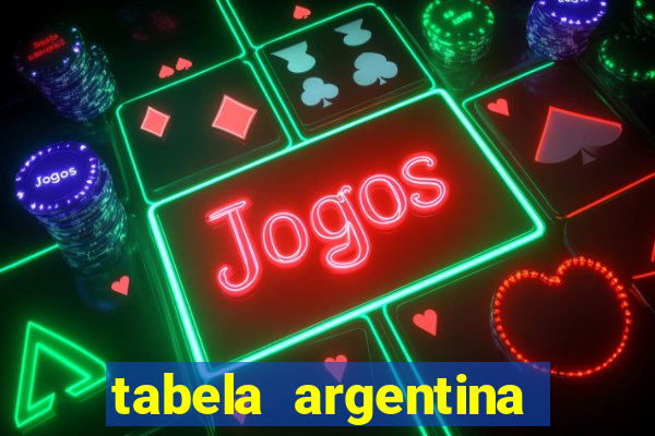 tabela argentina torneo betano